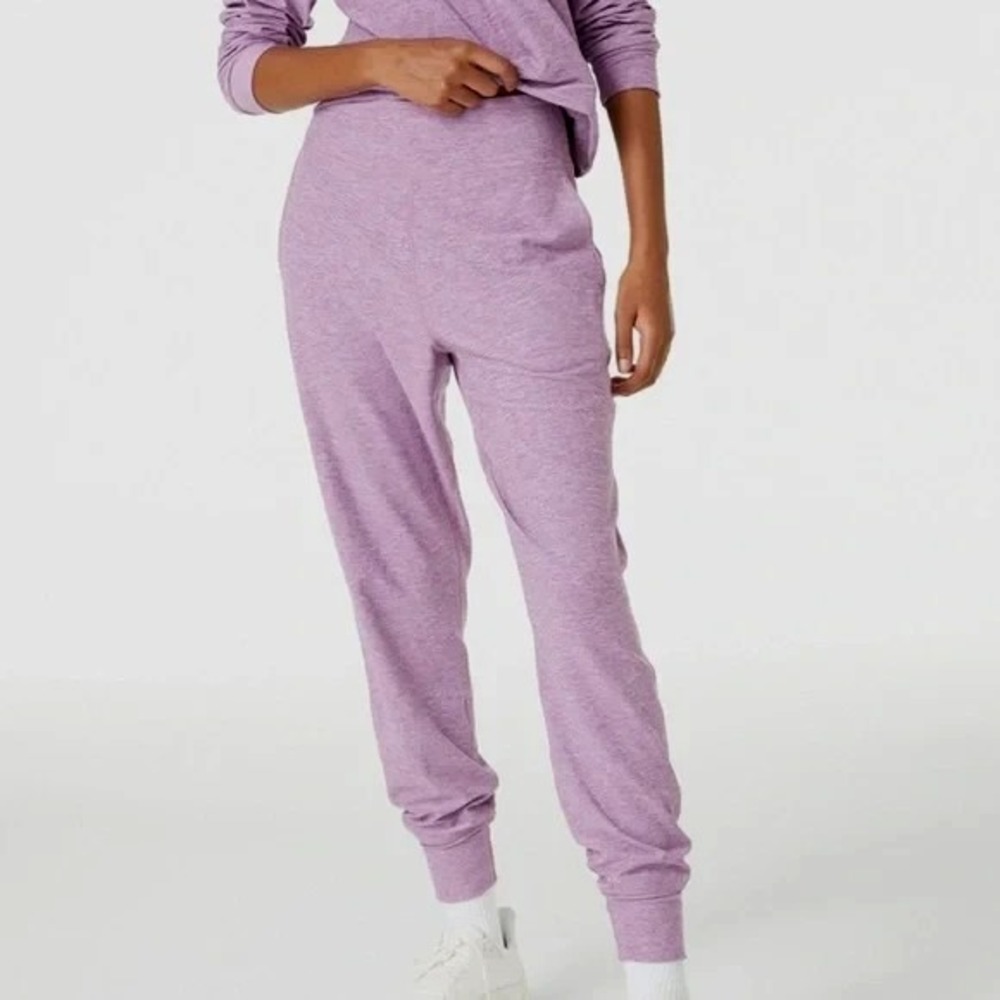 Outdoor Voices Joggers M Purple Heathered So Soft Sweatpants Stretch Lounge